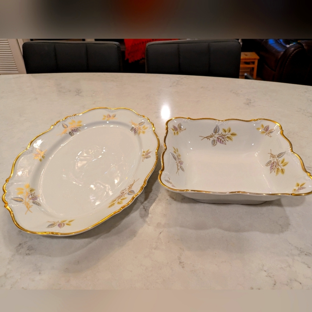 Vintage Porcelain Trays and Bowl